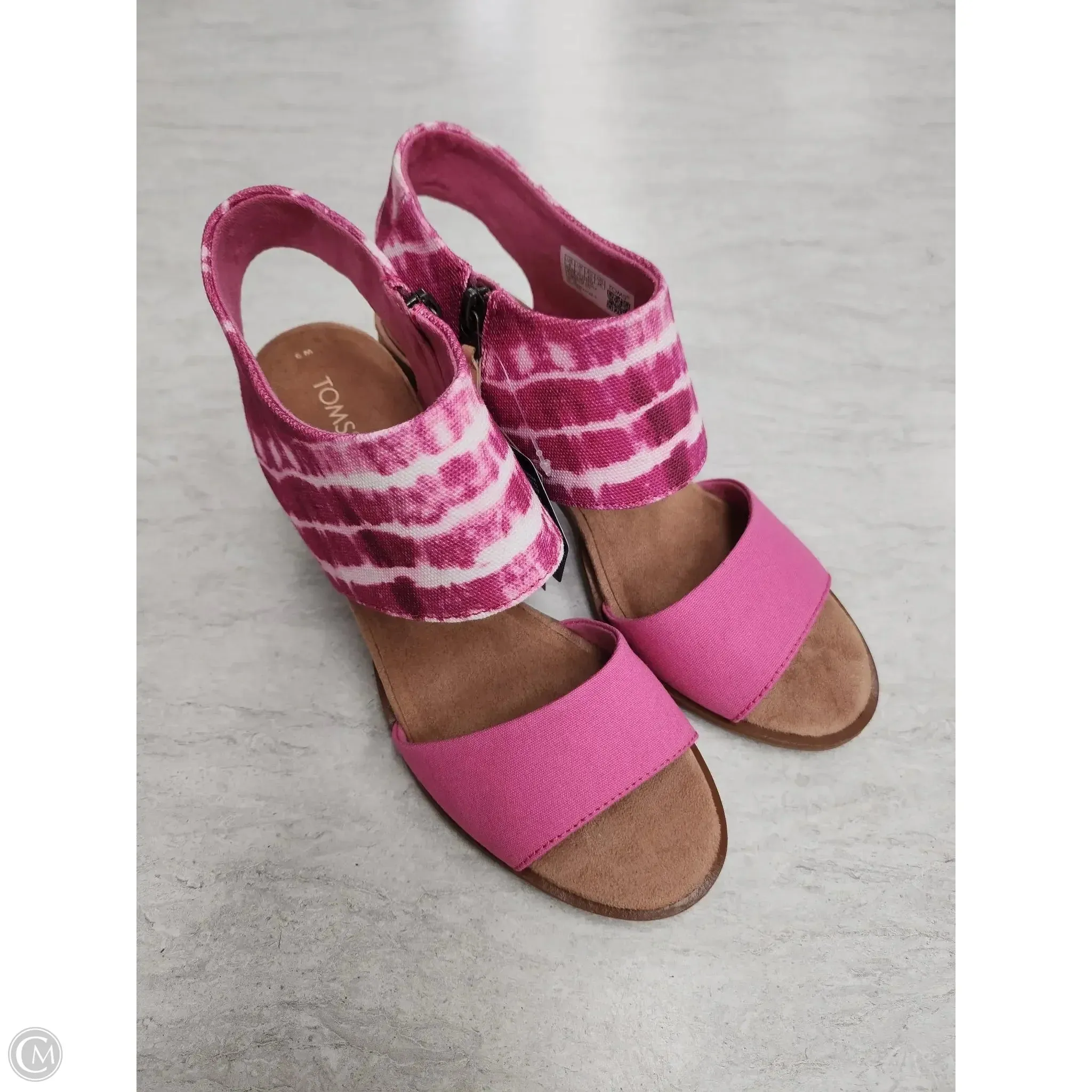 Sandals Heels Block By Toms In Pink, Size: 9