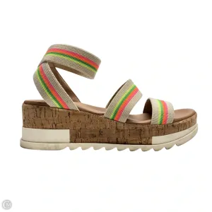 Sandals Heels Platform By Steve Madden In Multi-colored, Size: 8.5