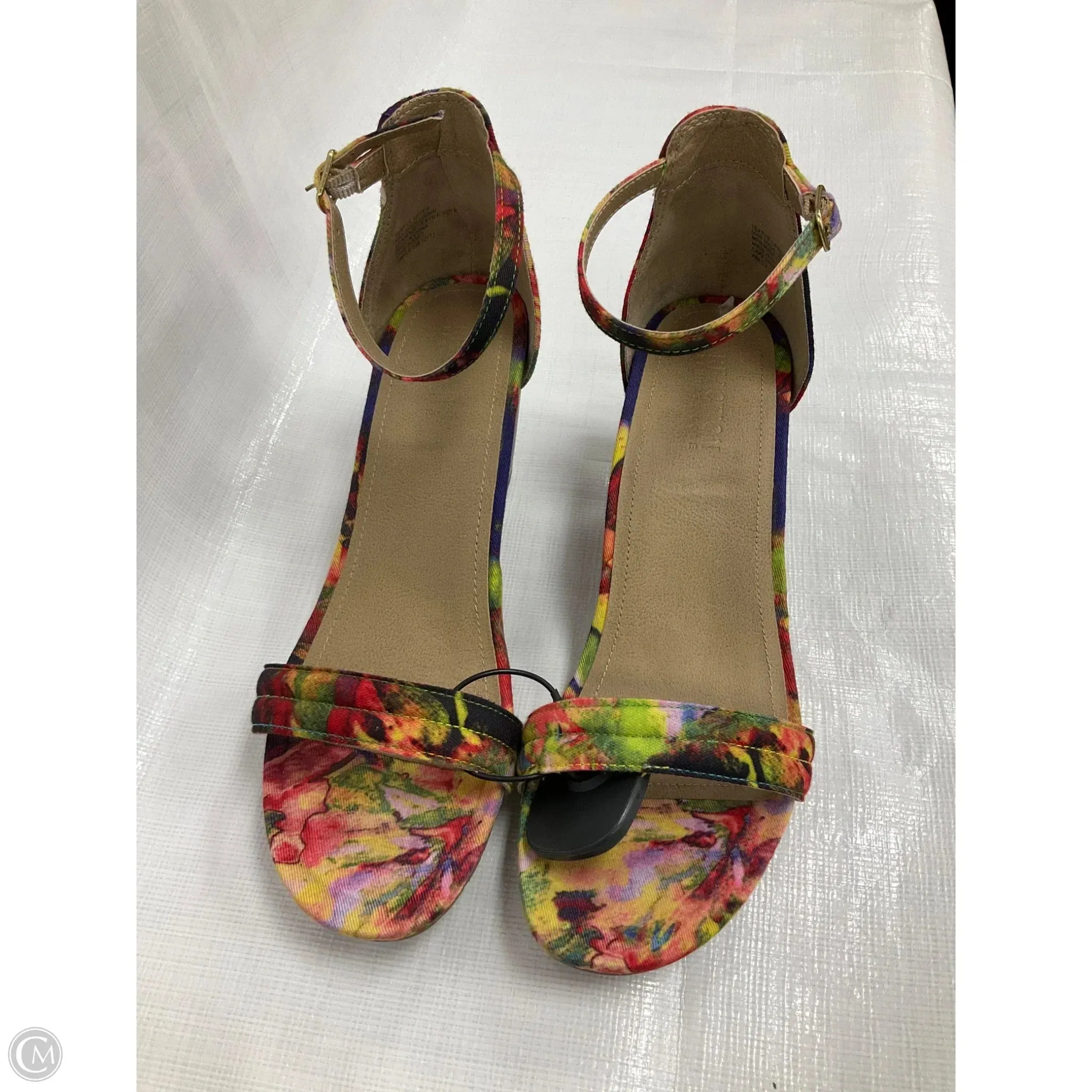 Sandals Heels Wedge By Kenneth Cole In Multi-colored, Size: 9.5