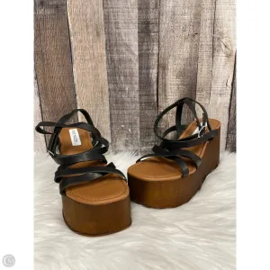 Sandals Heels Wedge By Steve Madden In Black, Size: 10