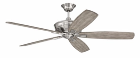 Santori 60 60"Ceiling Fan Brushed Polished Nickel medium size fans for home ventilation