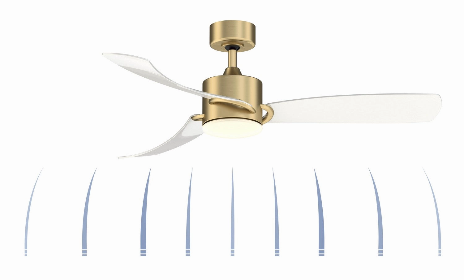 SculptAire 52"Ceiling Fan Brushed Satin Brass