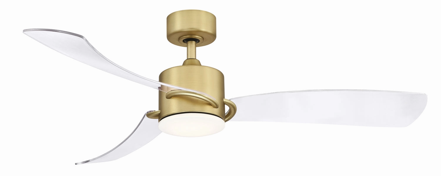 SculptAire 52"Ceiling Fan Brushed Satin Brass
