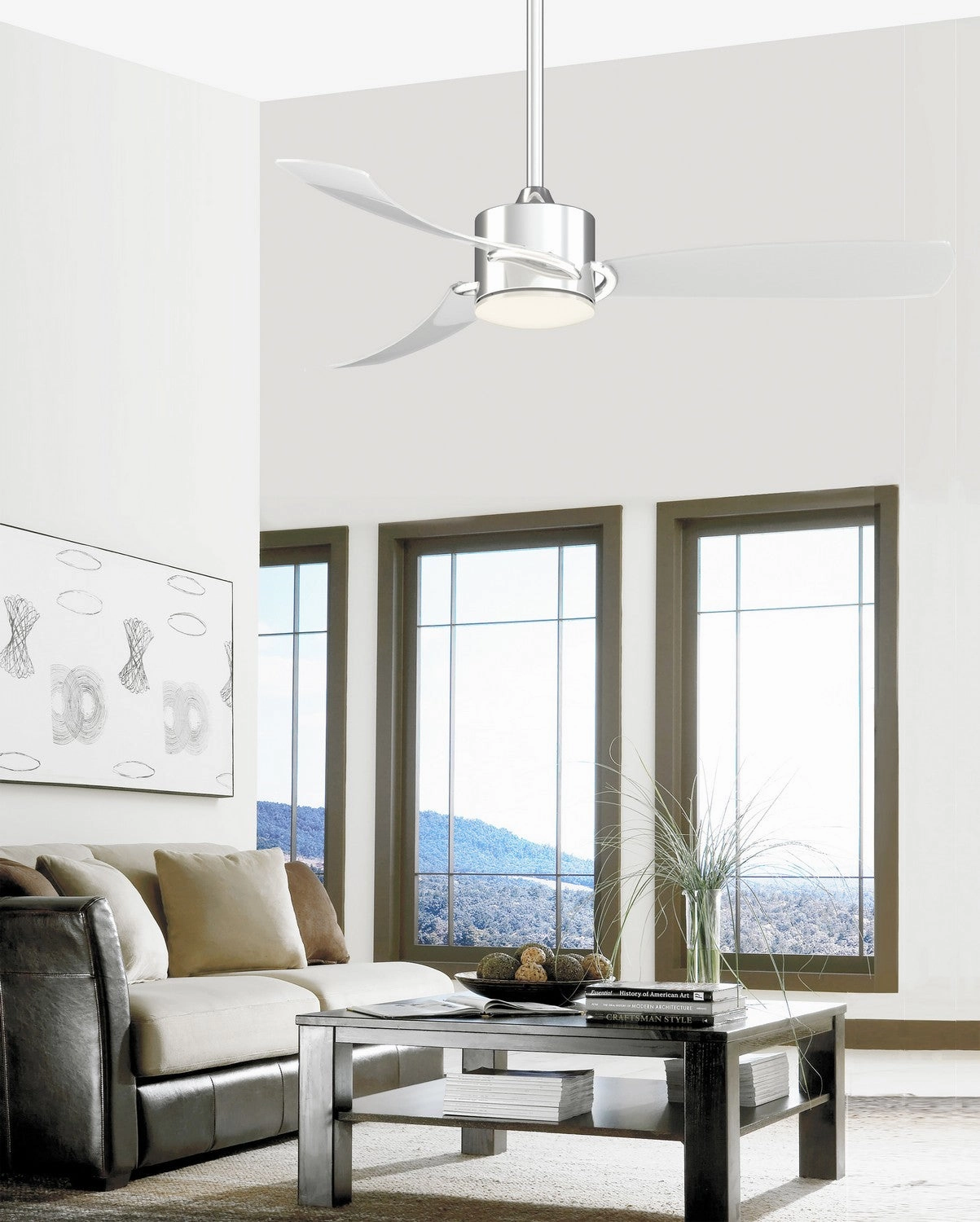 SculptAire 52"Ceiling Fan Chrome