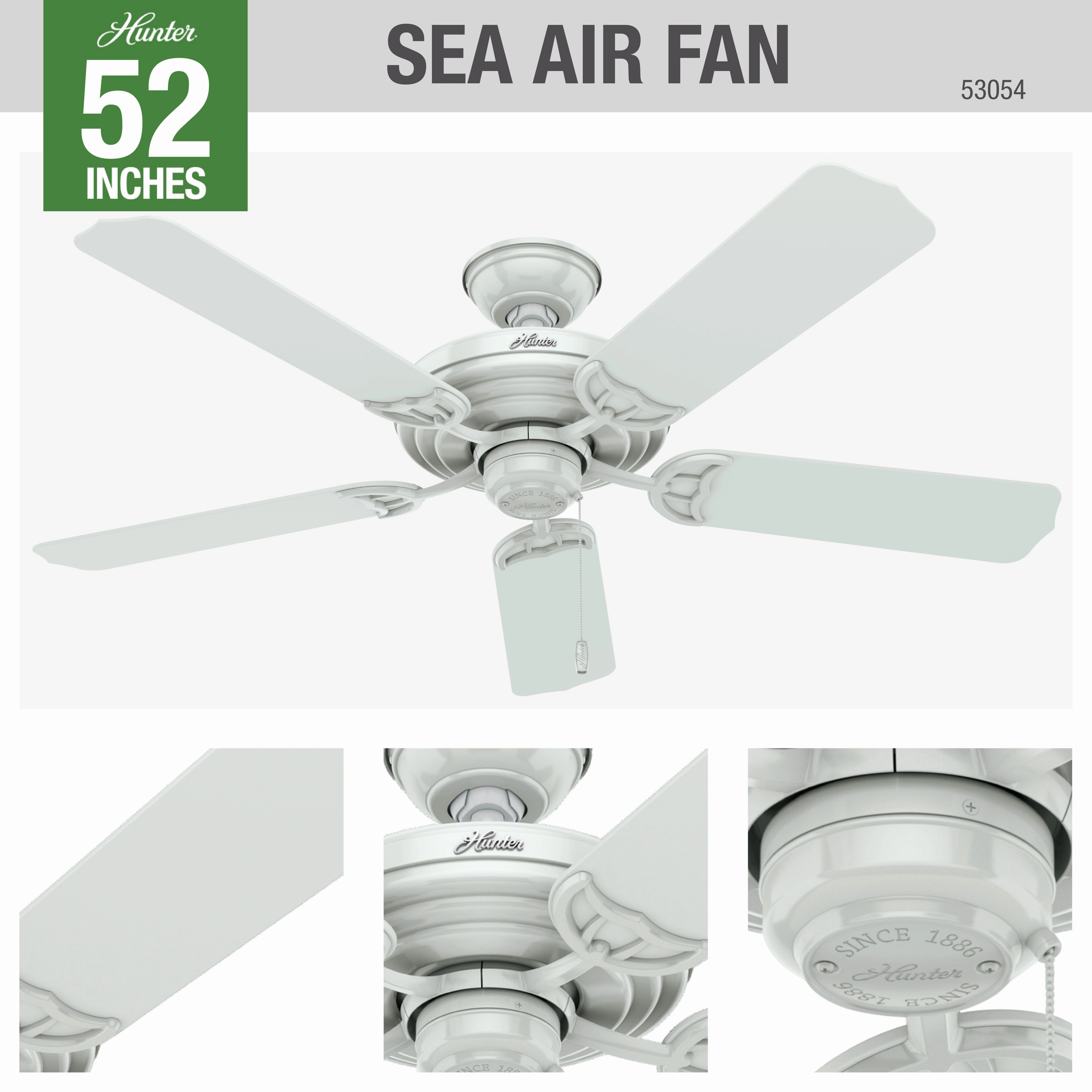 Sea Air 52"Ceiling Fan White