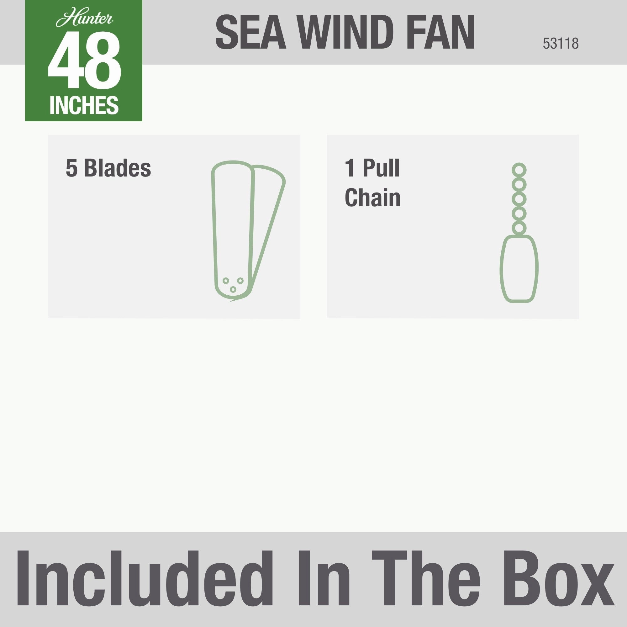 Sea Wind 48"Ceiling Fan Matte Black