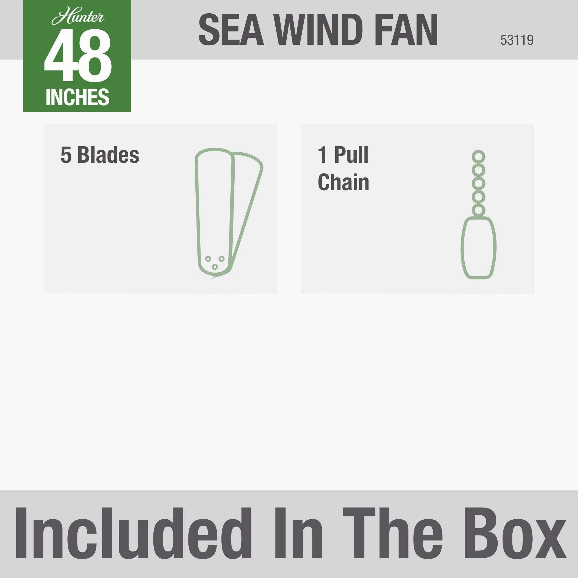 Sea Wind 48"Ceiling Fan White