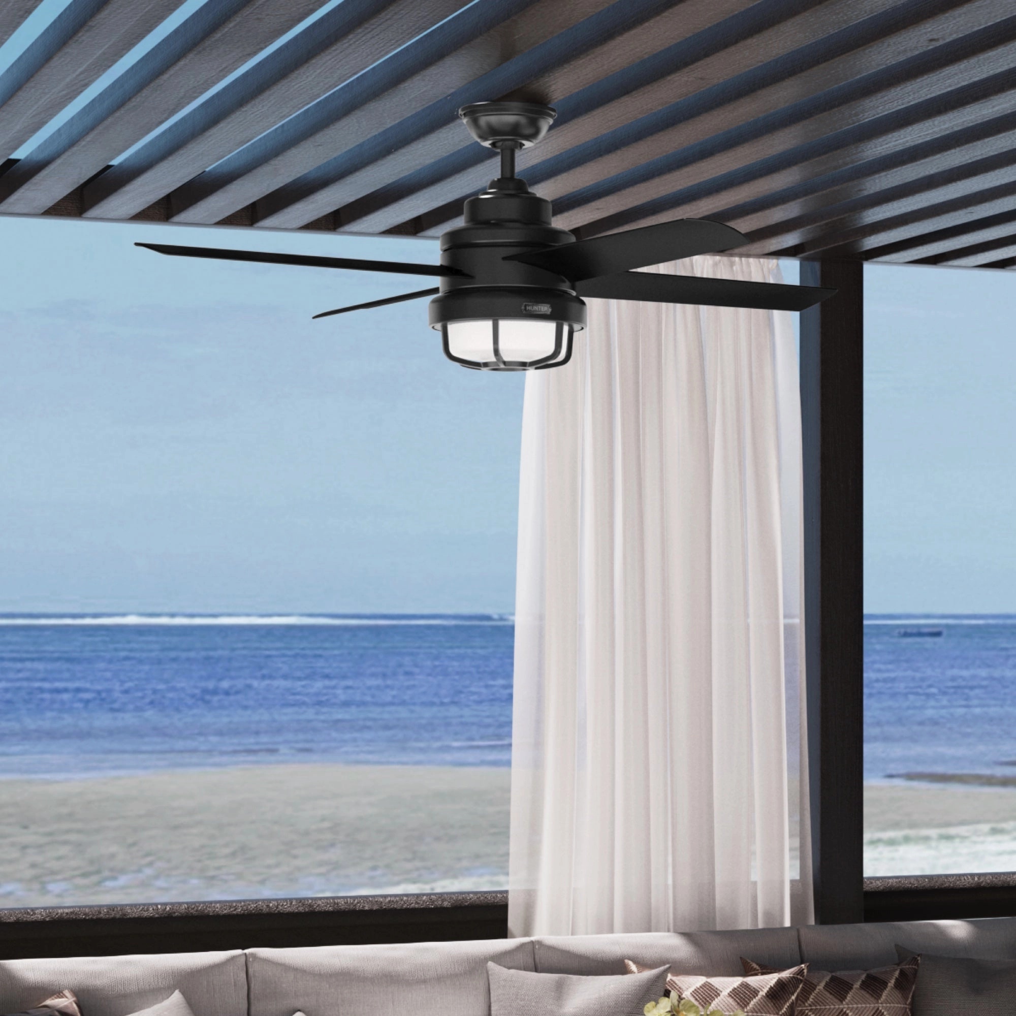 Searow 54"Ceiling Fan Matte Black