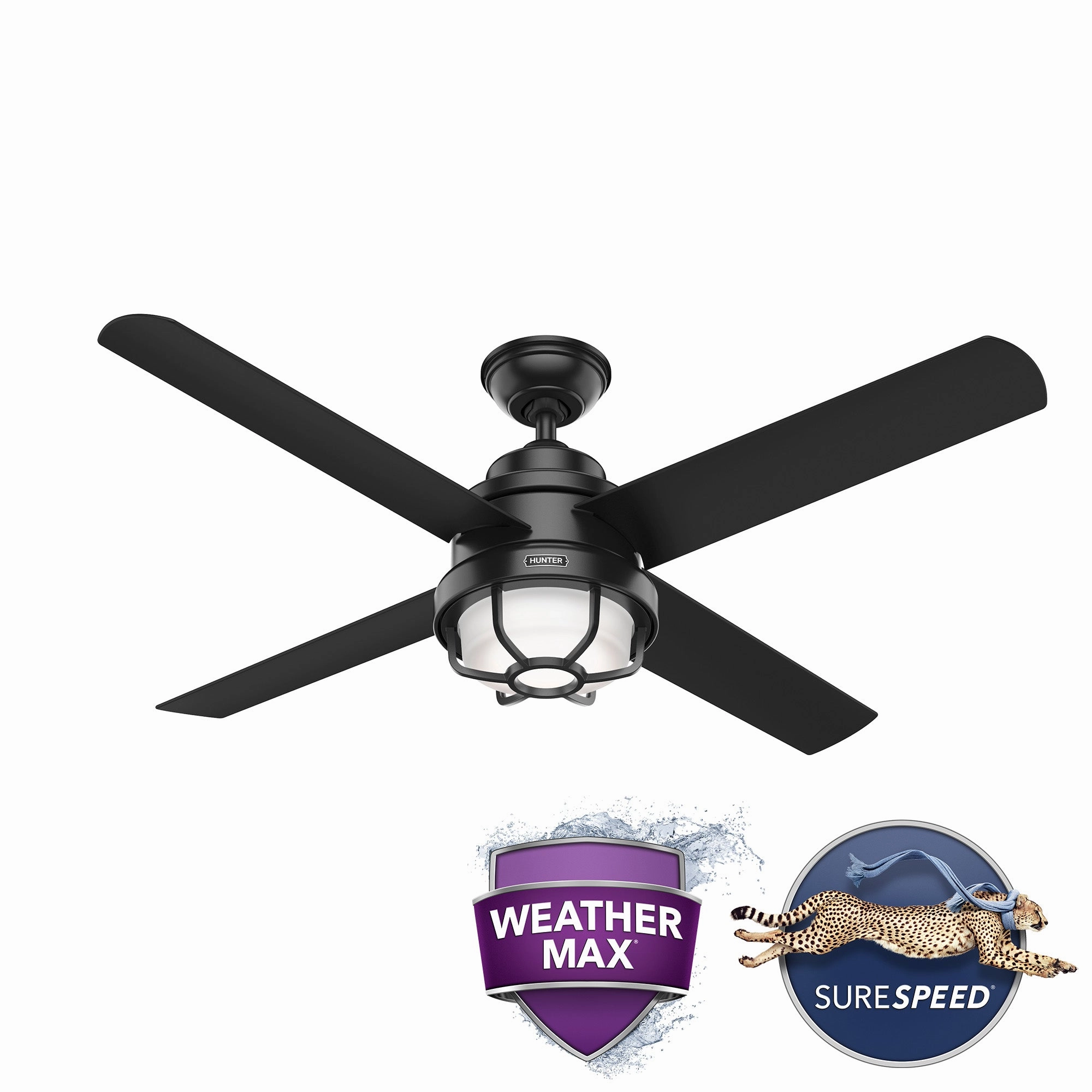 Searow 54"Ceiling Fan Matte Black