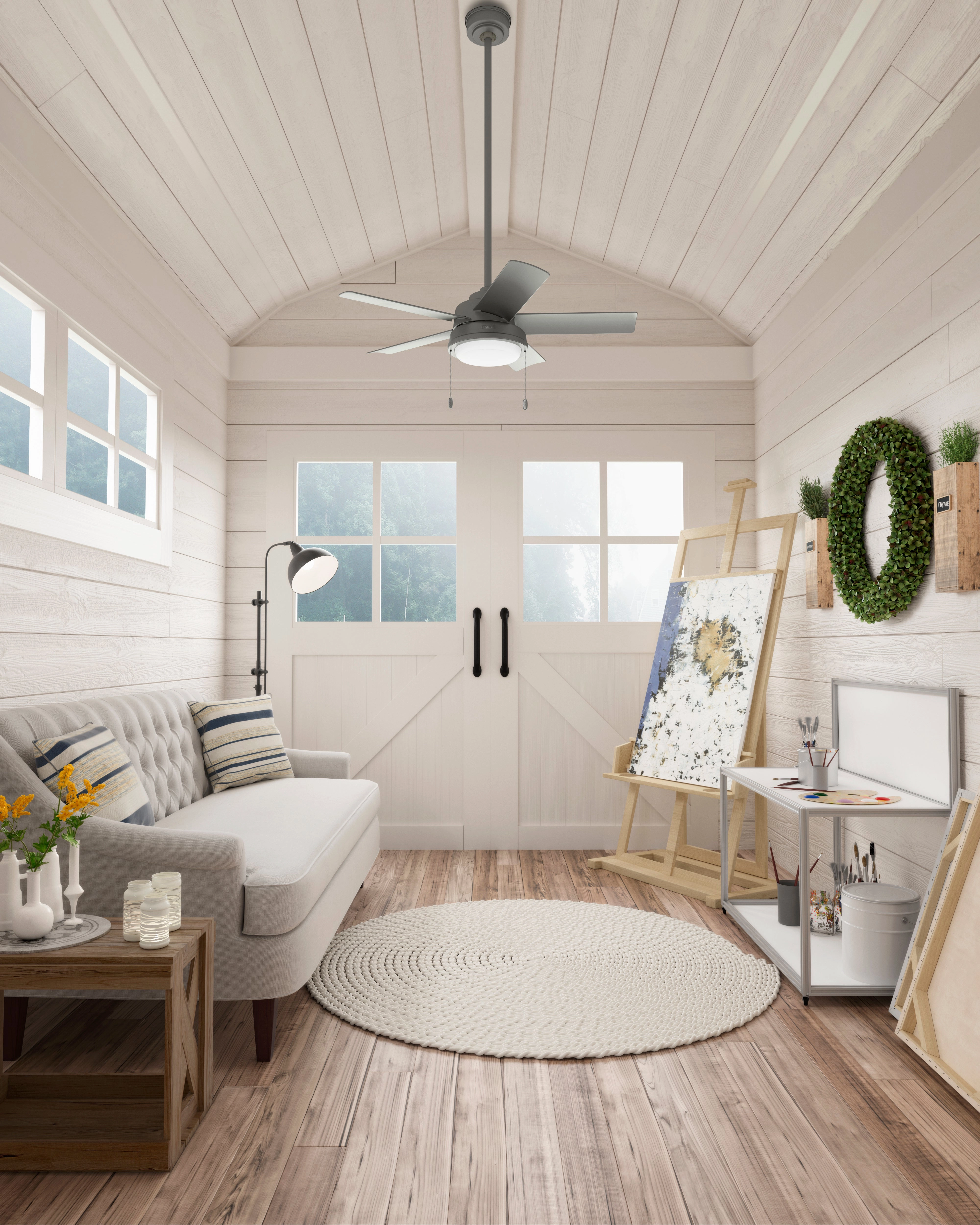 Seawall 44"Ceiling Fan Matte Silver