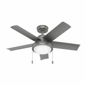 Seawall 44"Ceiling Fan Matte Silver best small fans for home and travel
