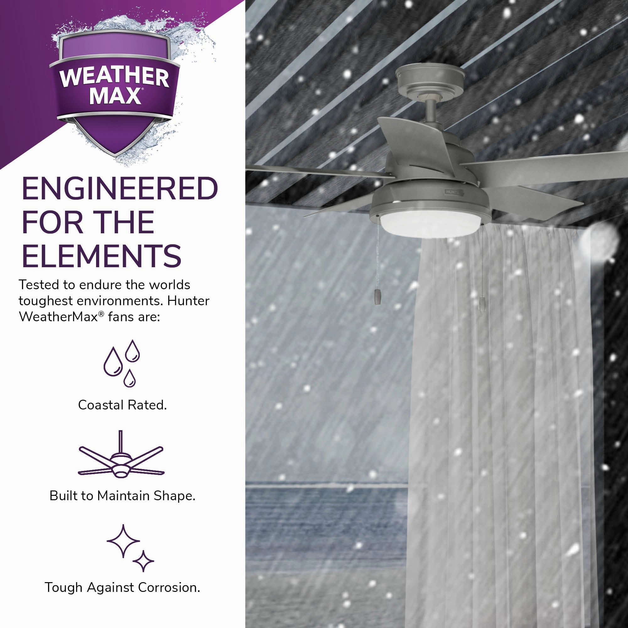 Seawall 44"Ceiling Fan Matte Silver