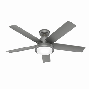 Seawall 52"Ceiling Fan Matte Silver oscillating electric fans for full room circulation