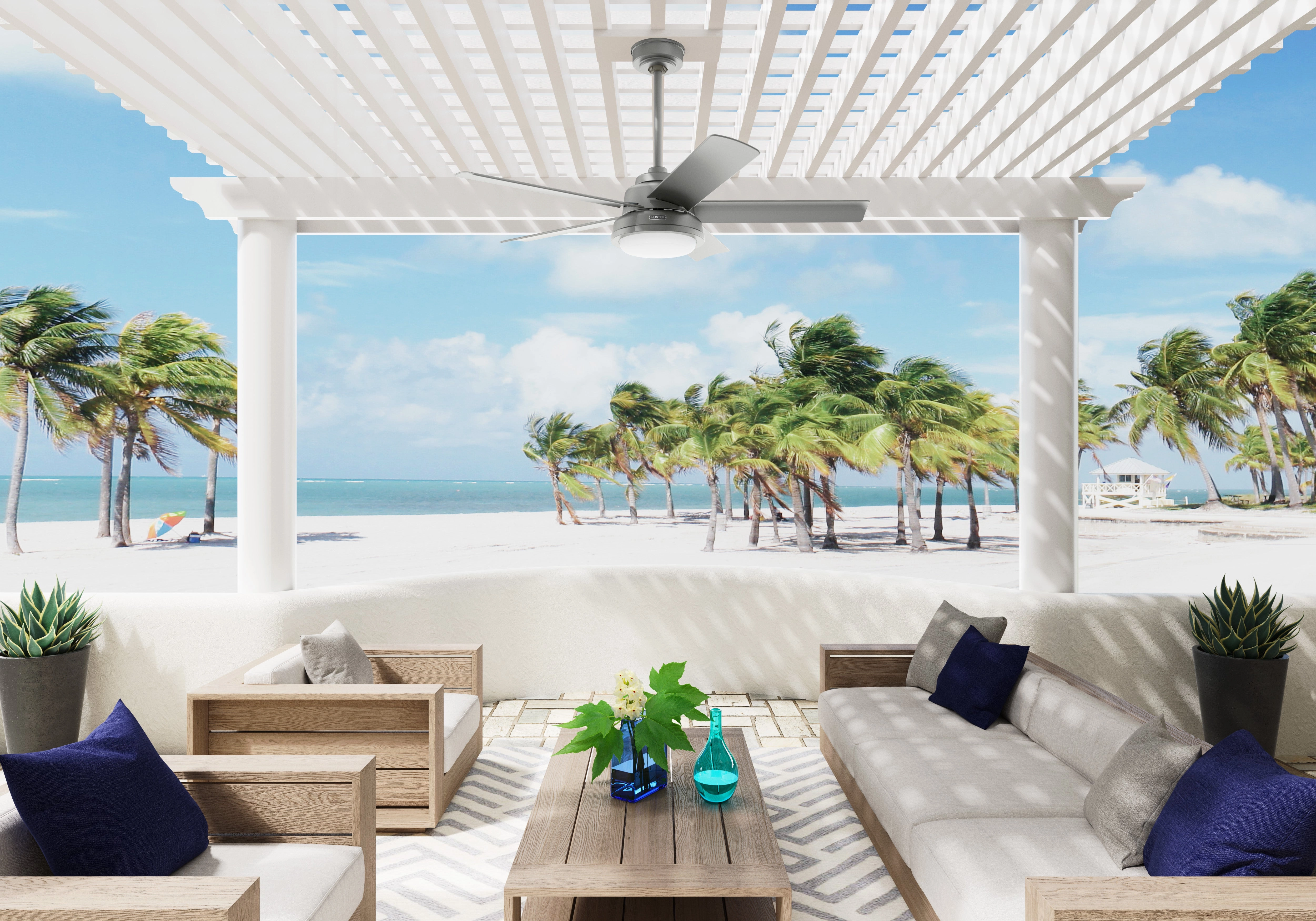 Seawall 52"Ceiling Fan Matte Silver