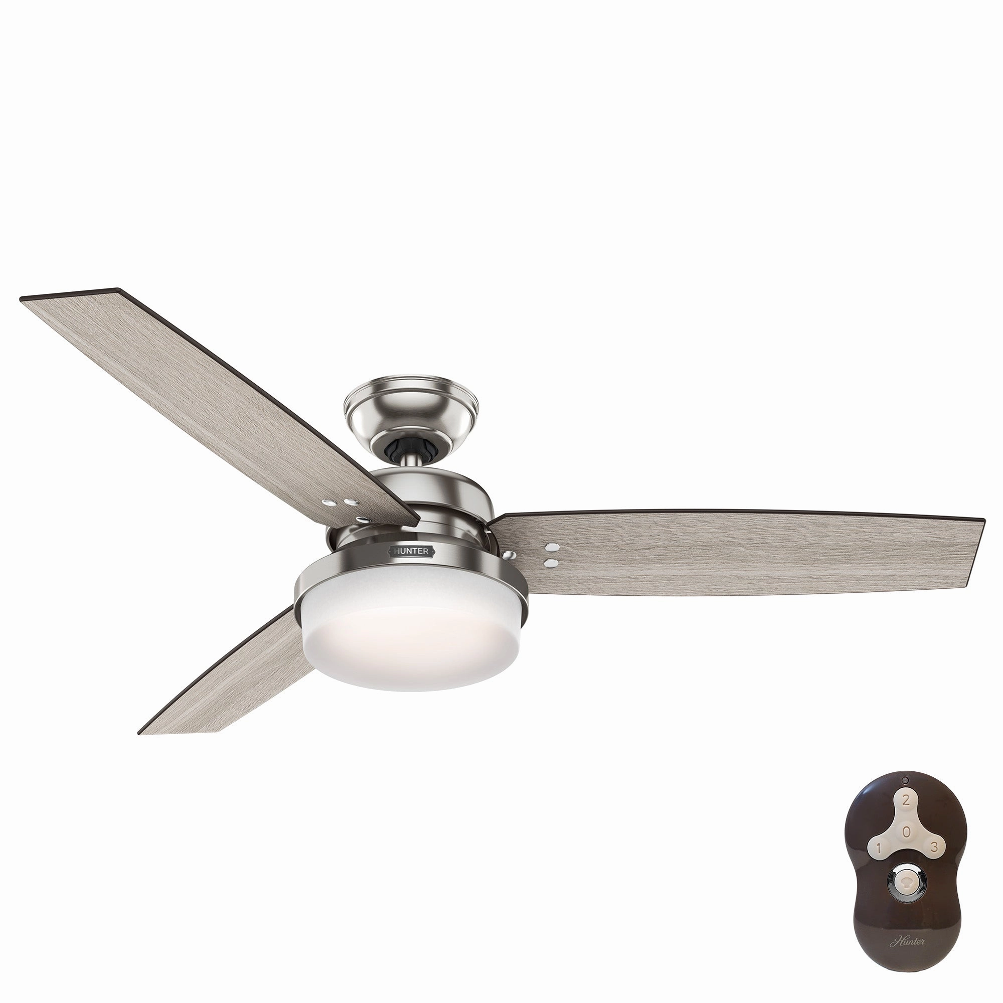 Sentinel 52"Ceiling Fan Brushed Nickel