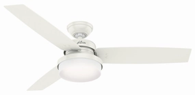 Sentinel 52"Ceiling Fan Fresh White compact electric fans for small spaces