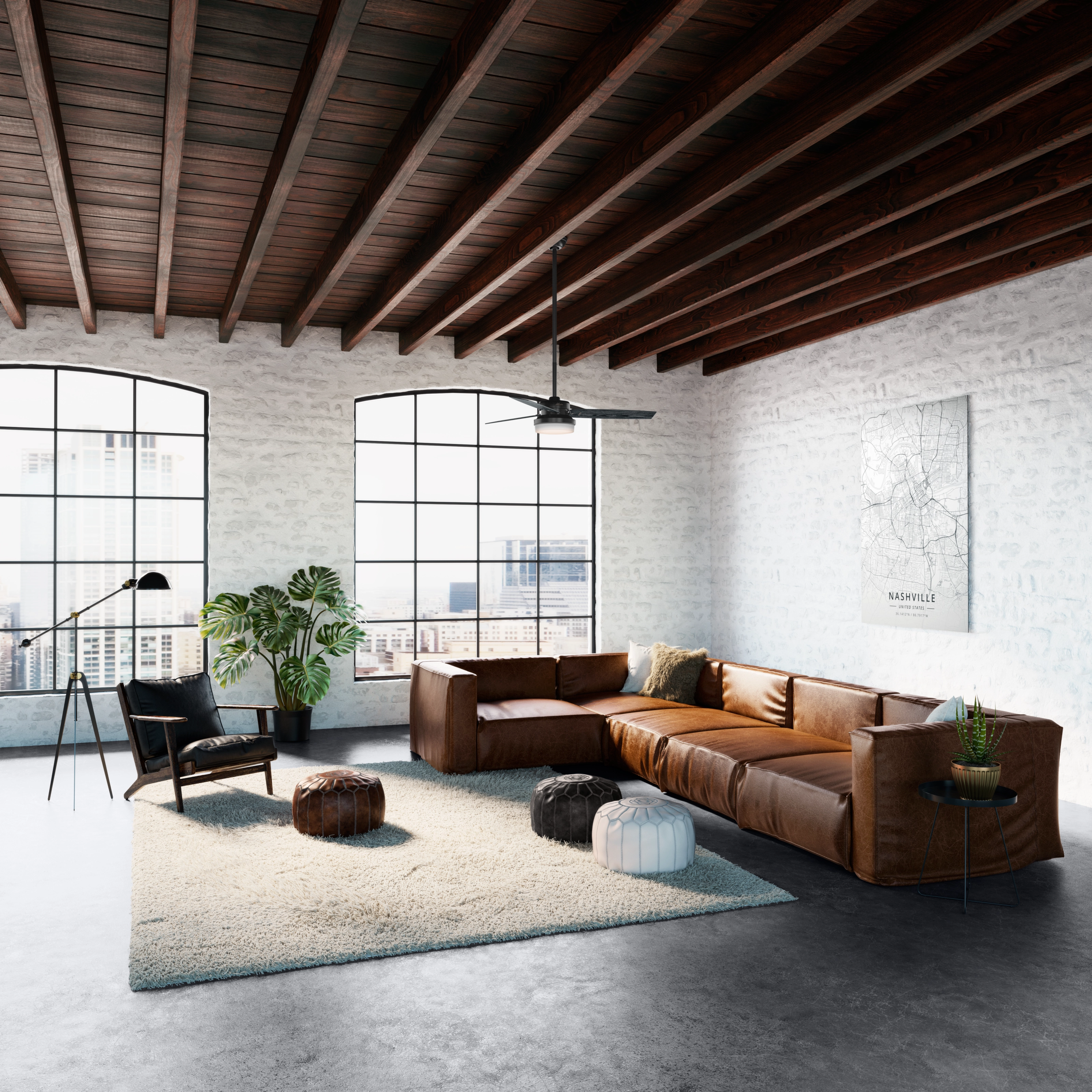 Sentinel 52"Ceiling Fan Matte Black