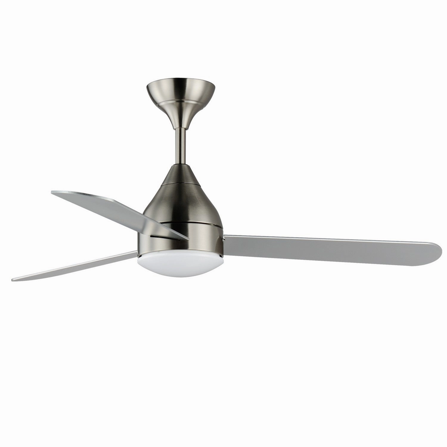 Serene 52"Ceiling Fan Satin Nickel quiet medium fans for living room use