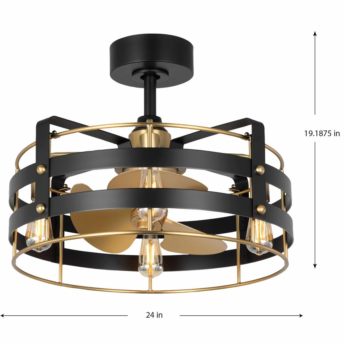 Sewell 24"Ceiling Fan Matte Black