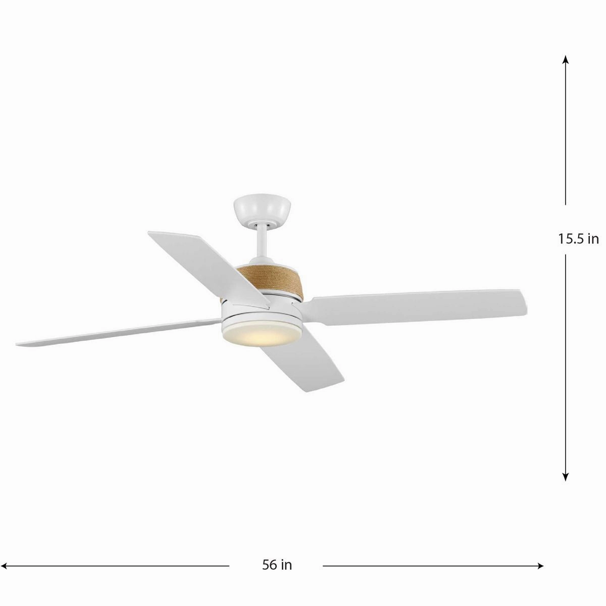 Shaffer Ii 56"Ceiling Fan Satin White
