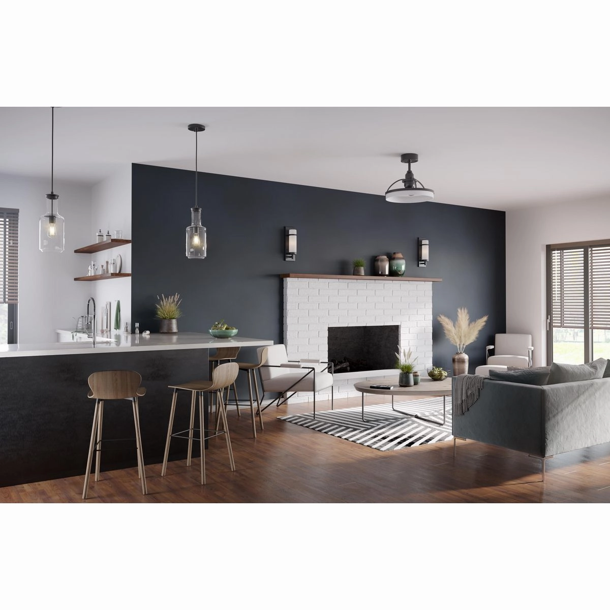 Shear Ceiling Fan Matte Black