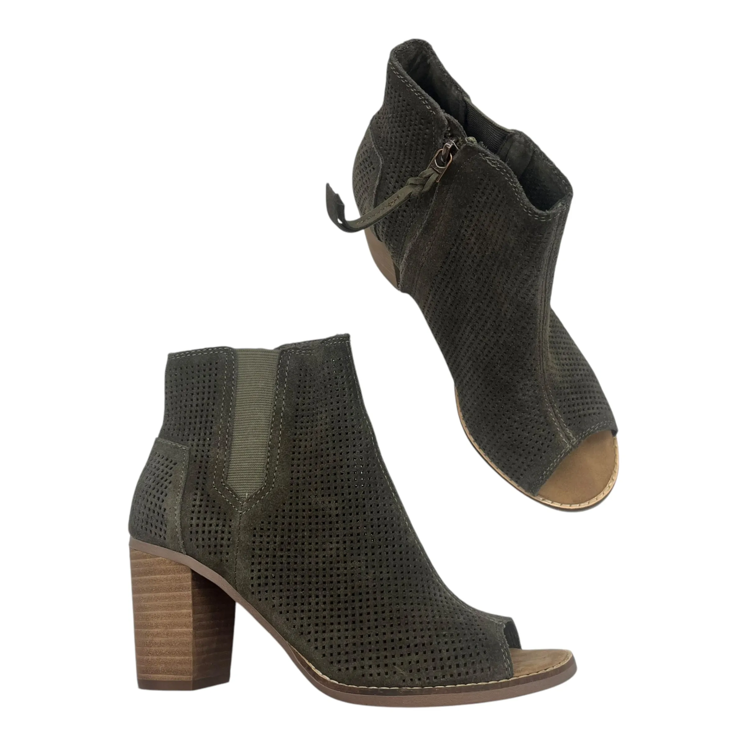 SHOES ANKLE HEELS by TOMS In GREEN, Size: 8.5 toms