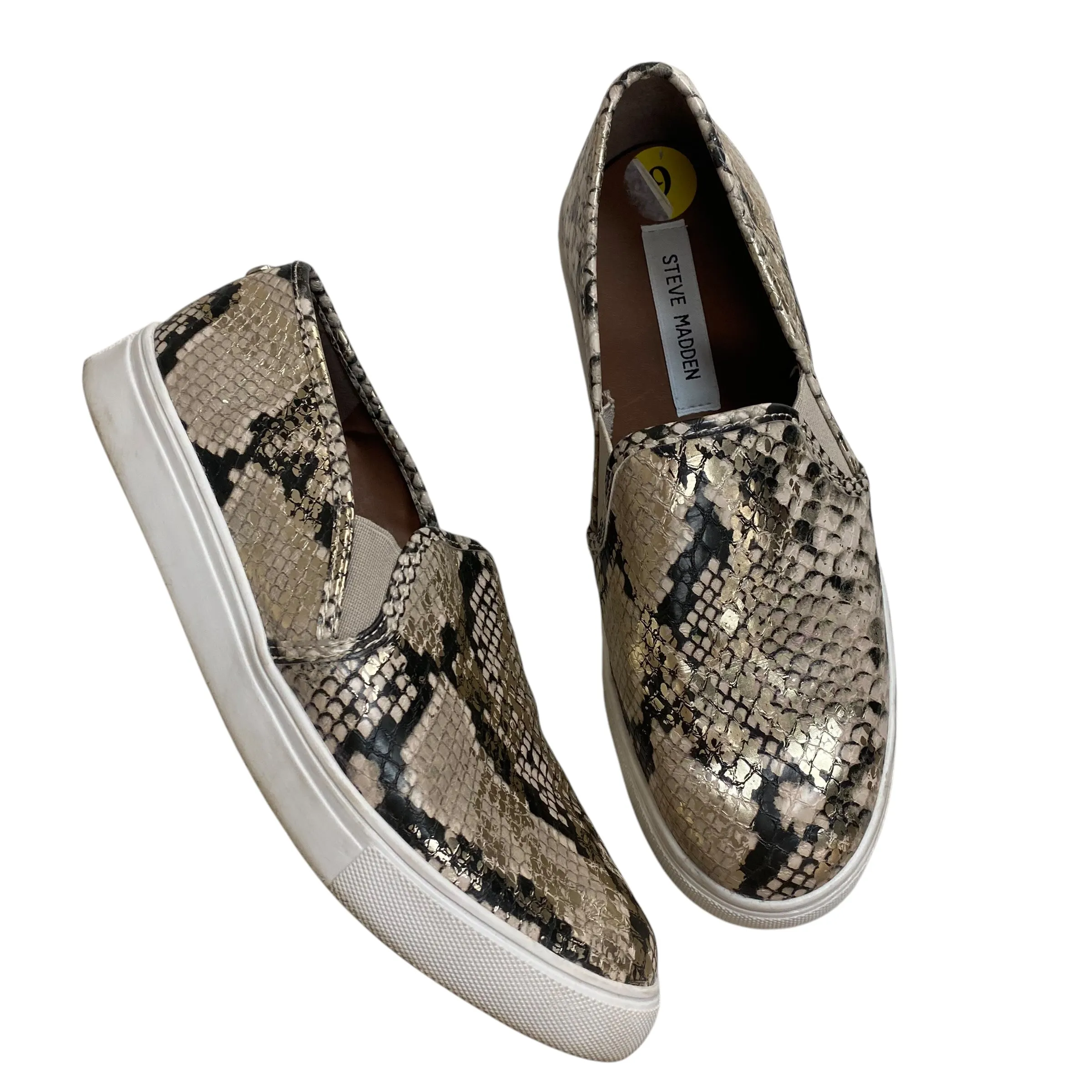 Shoes Flats By Steve Madden In Snakeskin Print, Size:9 steve madden