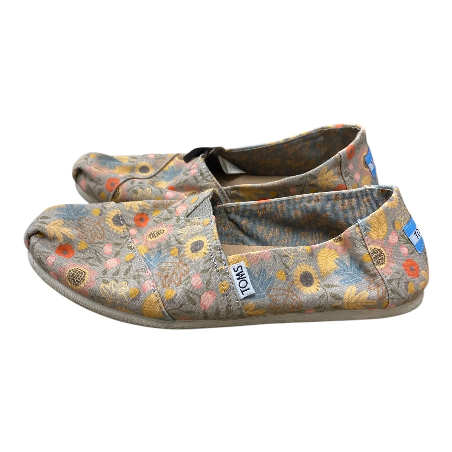 Shoes Flats By Toms In Floral Print, Size:8 toms