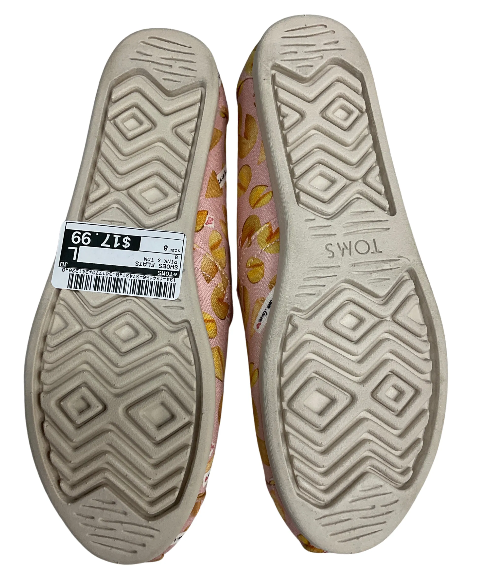 Shoes Flats By Toms In Pink & Tan, Size: 8 toms