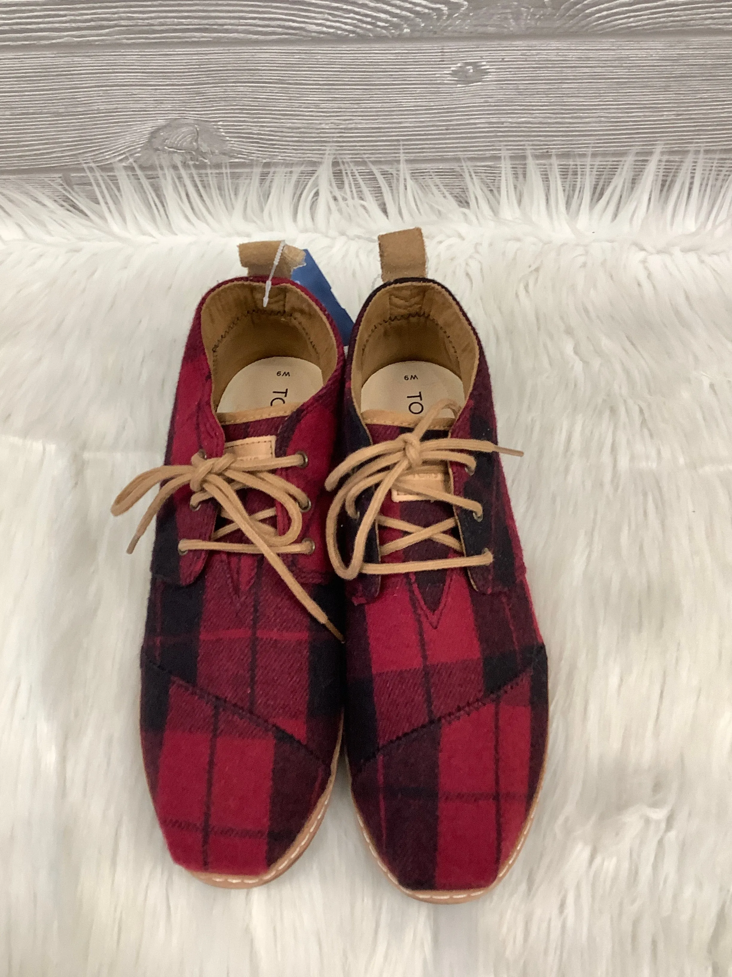 Shoes Flats By Toms In Plaid Pattern, Size: 9 toms