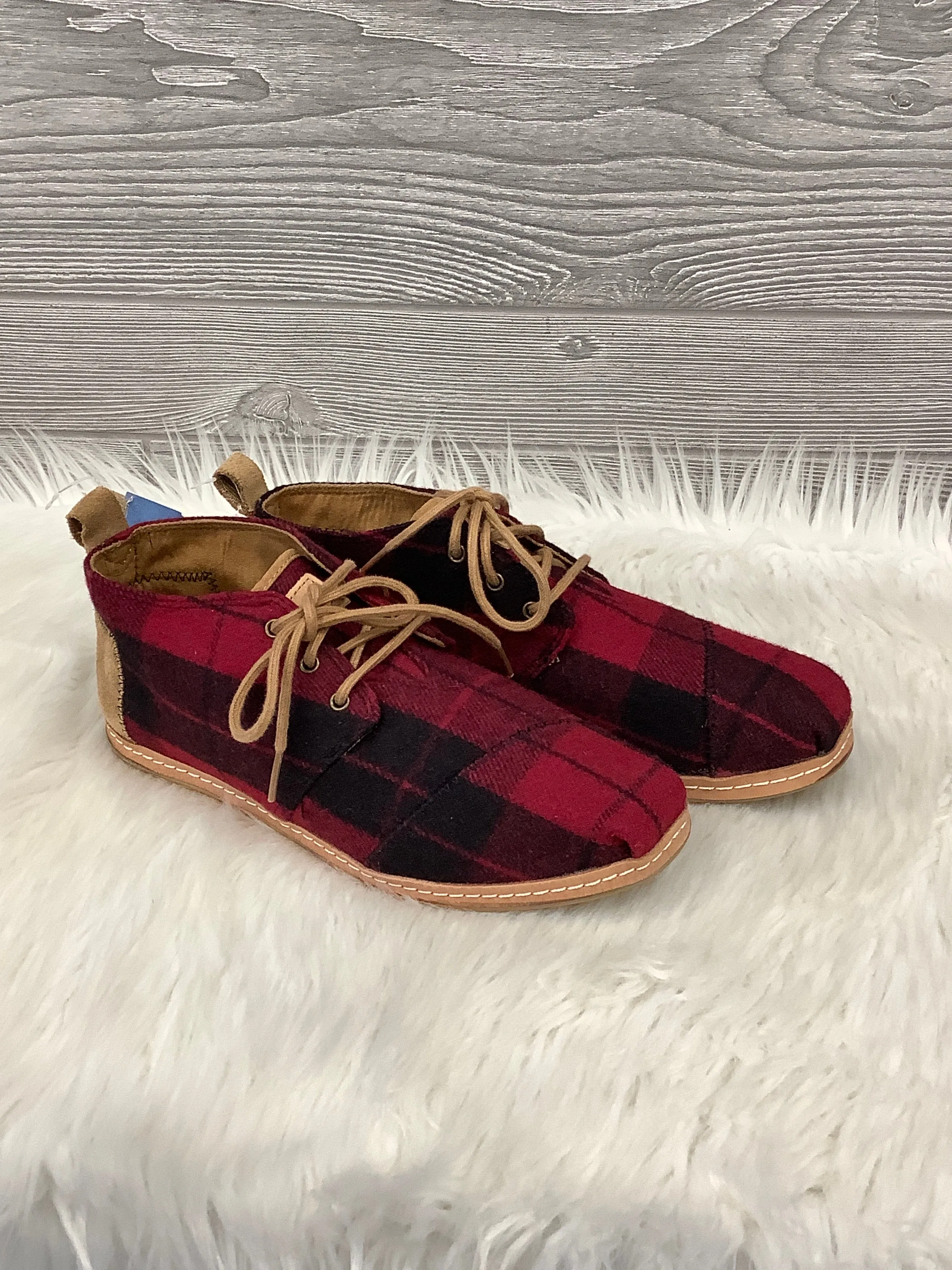 Shoes Flats By Toms In Plaid Pattern, Size: 9 toms