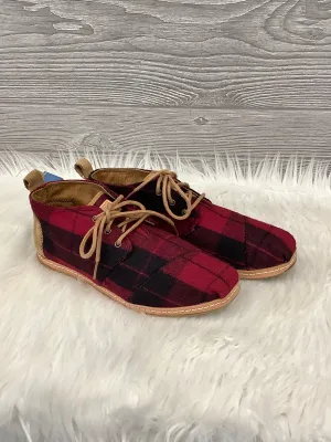 Shoes Flats By Toms In Plaid Pattern, Size: 9 toms