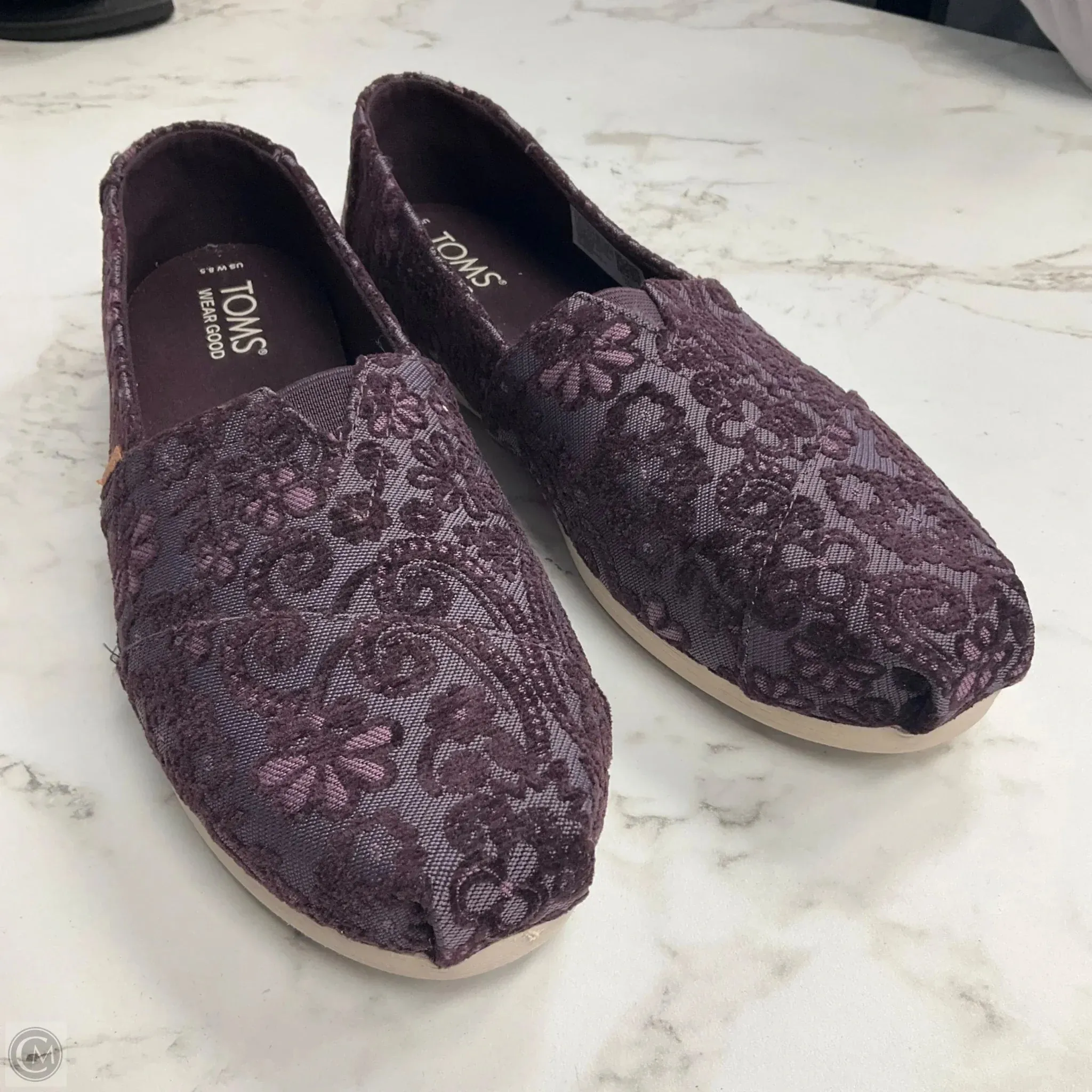 Shoes Flats By Toms In Purple, Size: 8.5 toms