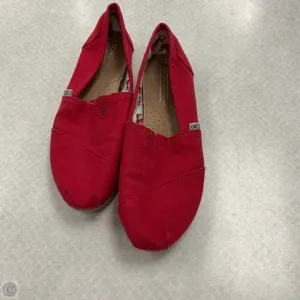 Shoes Flats By Toms In Red, Size: 8 toms