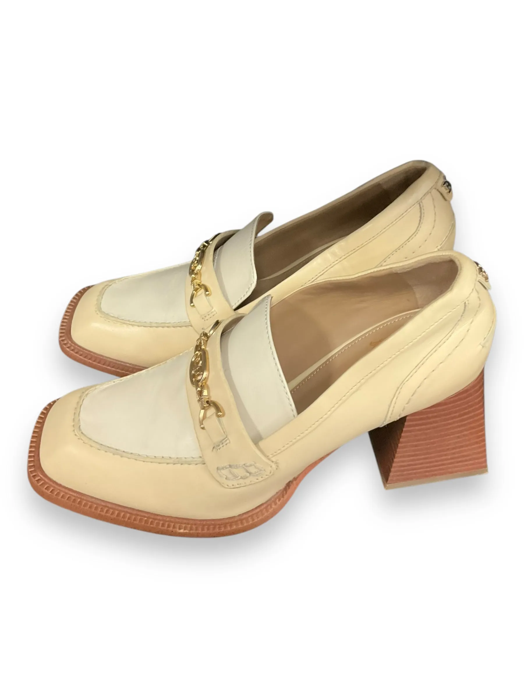 Shoes Heels Block By Sam Edelman In Tan & White, Size: 8 sam edelman
