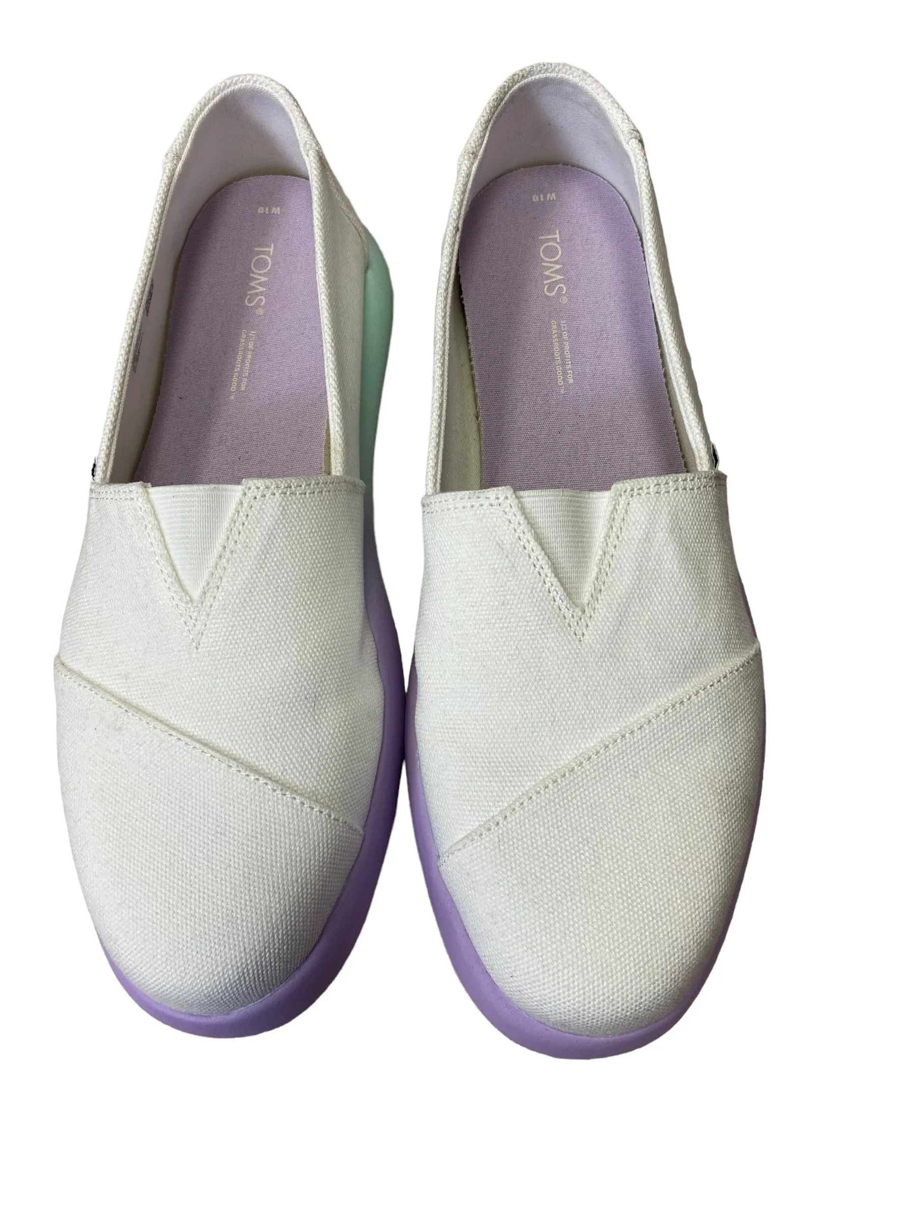 Shoes Platform By Toms In Purple & White, Size: 10 toms
