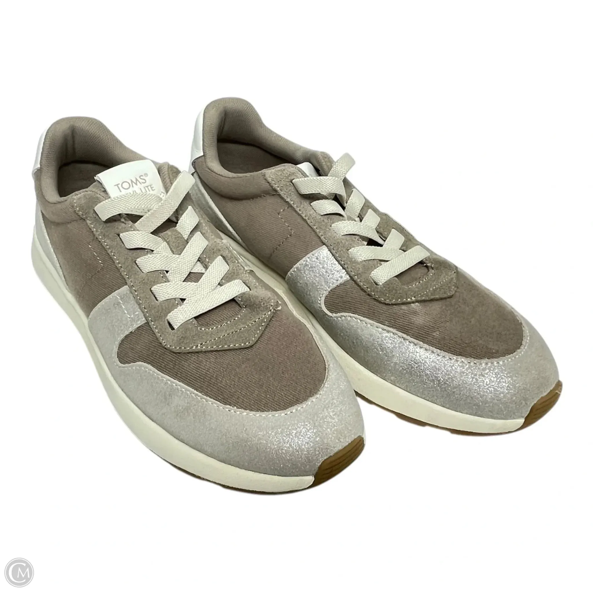 Shoes Sneakers By Toms In Brown & White, Size: 8 toms