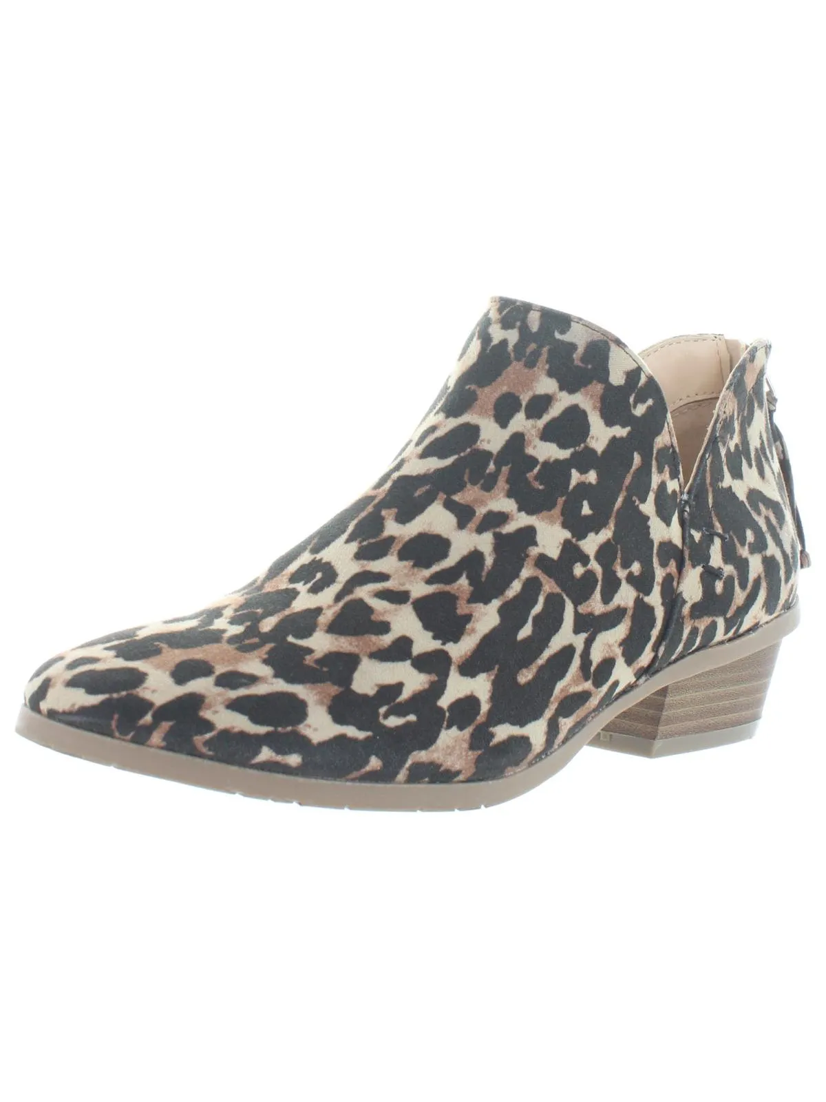 Side Way Womens Block Heel Booties