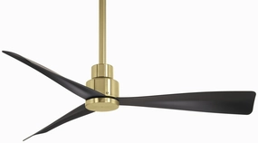 Simple 44" 44" Ceiling Fan Soft Brass best small fans for home and travel