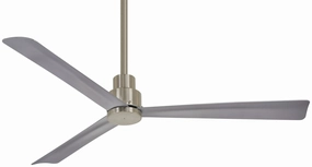 Simple 52"Ceiling Fan Brushed Nickel Wet weatherproof fans for outdoor environments