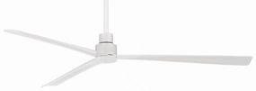 Simple 65" 65" Ceiling Fan Flat White outdoor exterior fans for patio cooling
