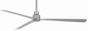 Simple 65" 65" Ceiling Fan Silver portable medium fans with handle design