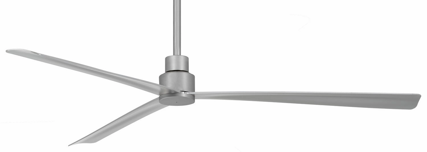 Simple 65" 65" Ceiling Fan Silver outdoor exterior fans for patio cooling