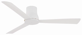 Simple Flush 52" 52"Ceiling Fan Flat White outdoor exterior fans for patio cooling