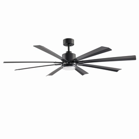 Size Matters 65"Ceiling Fan Matte Black outdoor exterior fans for patio cooling