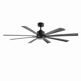 Size Matters 65"Ceiling Fan Matte Black outdoor exterior fans for patio cooling