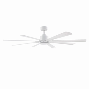 Size Matters 65"Ceiling Fan Matte White outdoor exterior fans for patio cooling