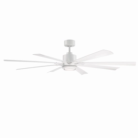 Size Matters 65"Ceiling Fan Matte White outdoor exterior fans for patio cooling