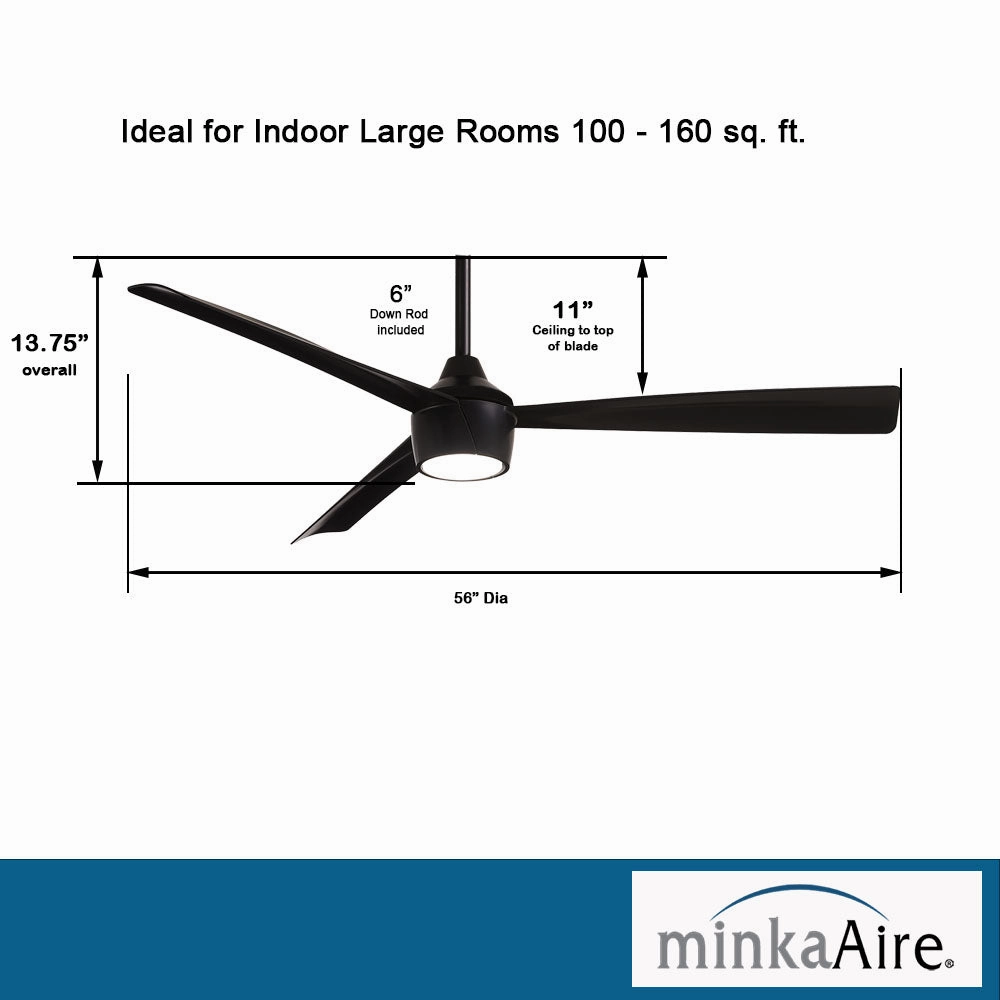 Skinnie 56"Ceiling Fan Coal