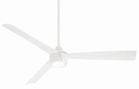 Skinnie 56"Ceiling Fan Flat White weatherproof fans for outdoor environments
